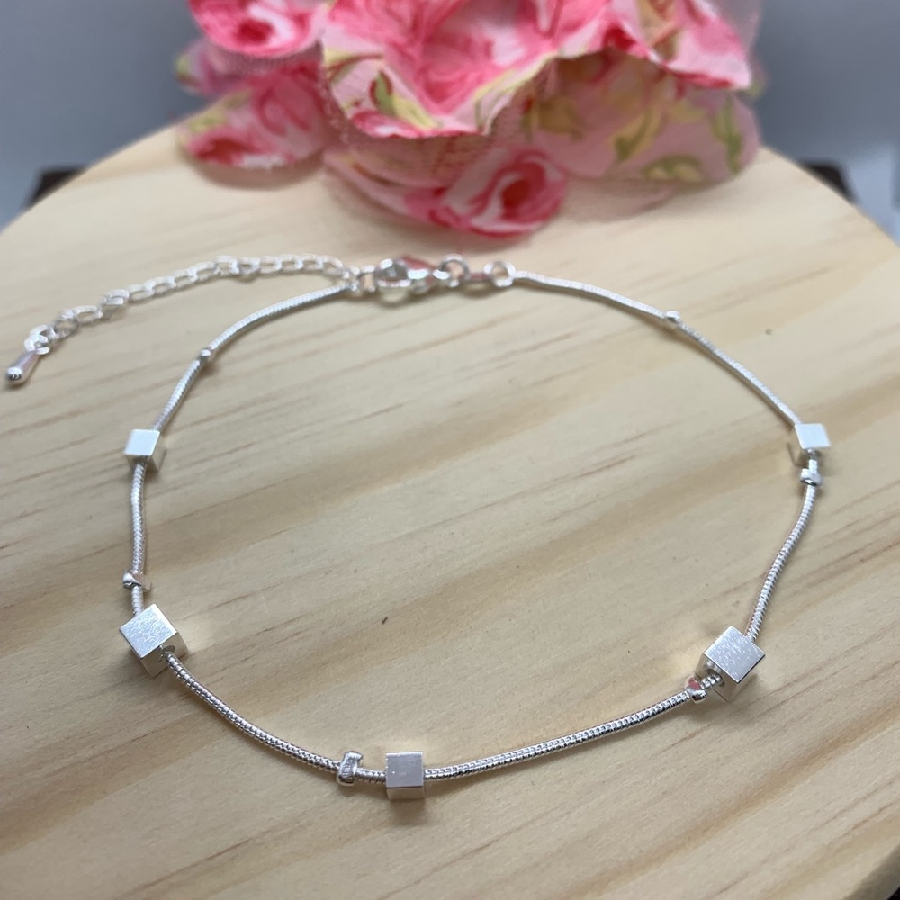 🌟 Dainty Anklet Chain Sterling Silver 925 - Picture 3 of 3